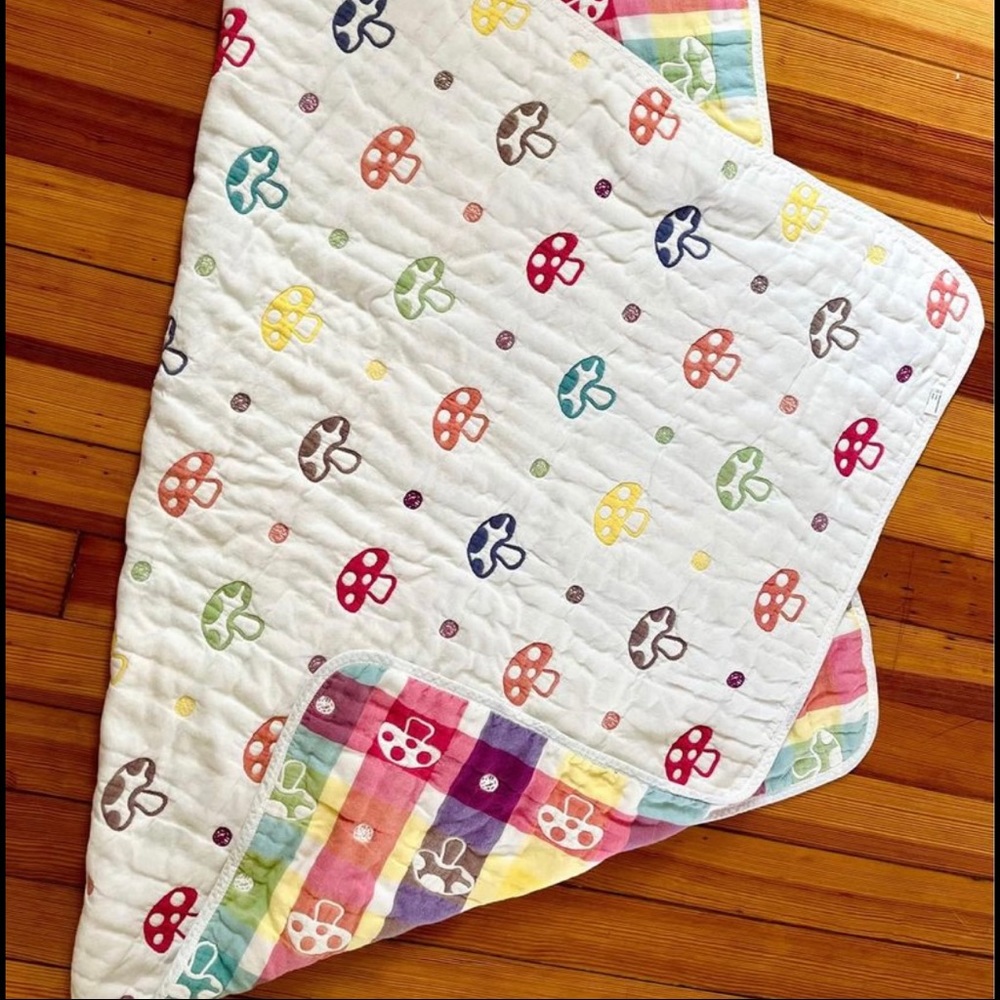 Reversible thick cotton blanket